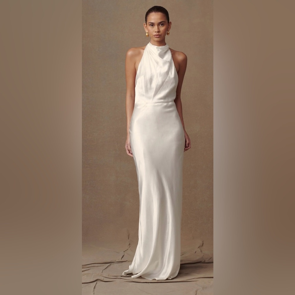 Meshki Esther Satin Cowl Maxi Dress